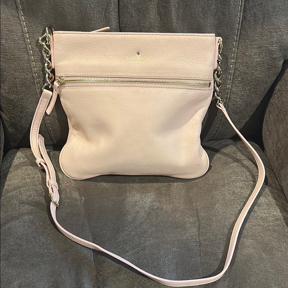 Kate Spade, New York, cobble hill-Ellen pink leather crossboby bag 10 x 10